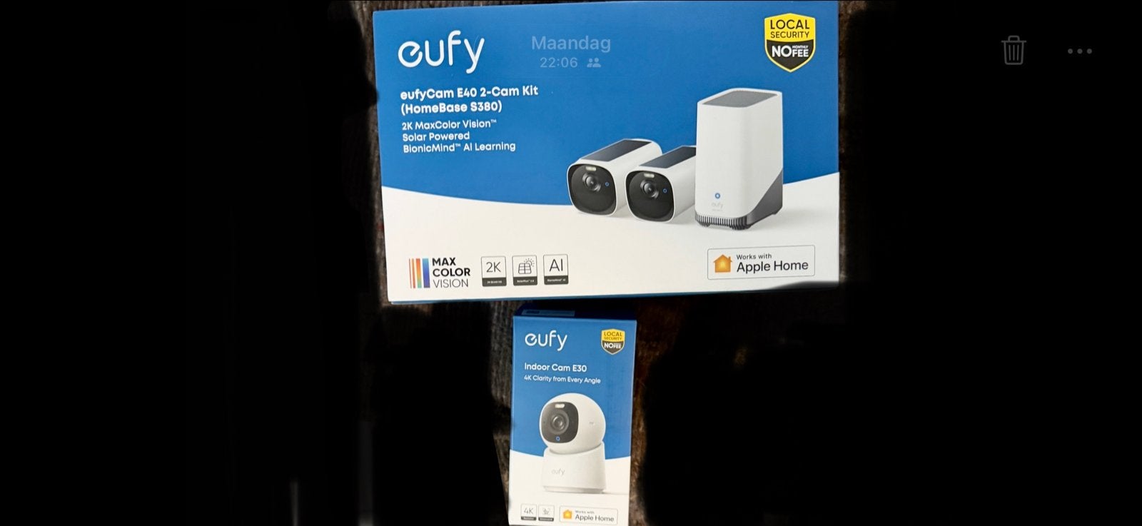 Eufy Beveiligingscamera Set: EufyCam E40 2-Cam Kit en e30, Ophalen, Nieuw, Buitencamera