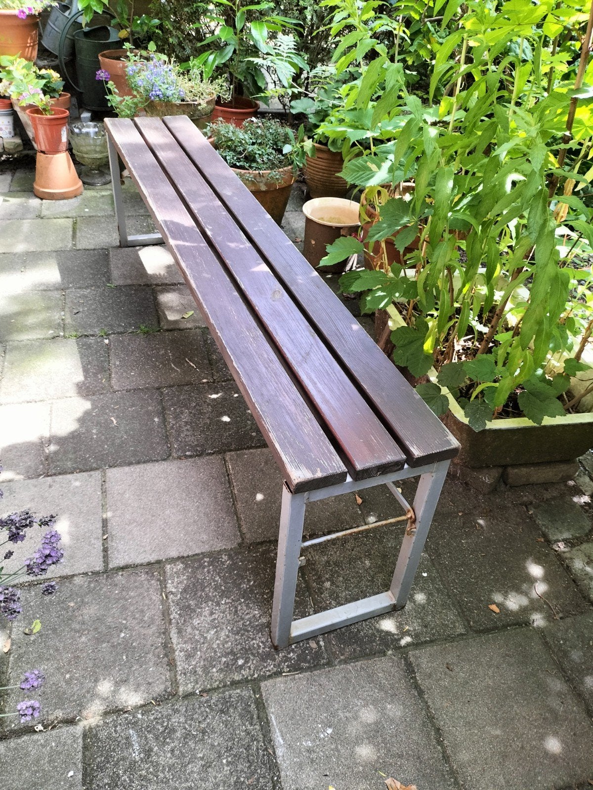 Inklapbare bank, Ophalen, Hout