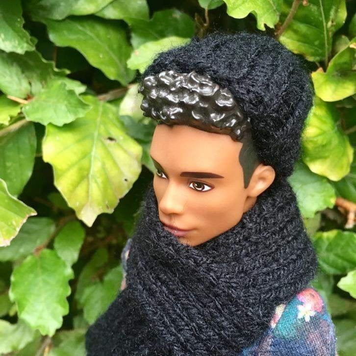 Voor Ken muts met sjaal, vriend van Barbie. Zie omschrijving, Verzenden, Nieuw, Barbie