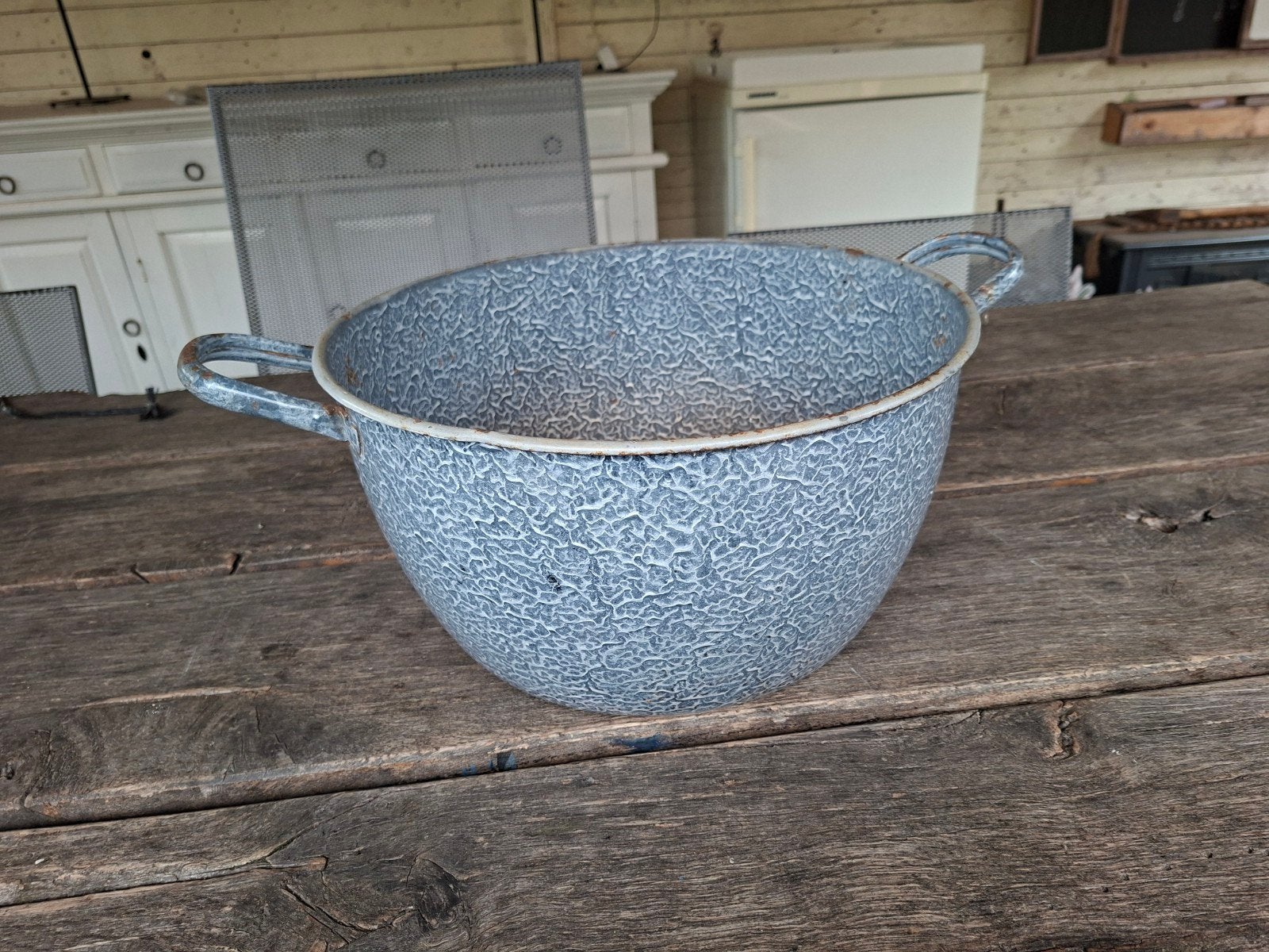 Antieke emaille ketel, Ophalen of Verzenden