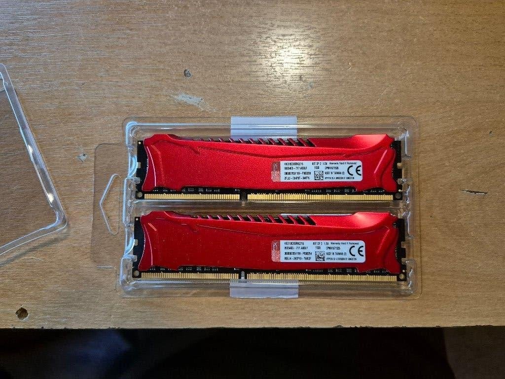DDR3 HYPERX RAM set 16GB (2*8GB) voor Desktop, Computers en Software, RAM geheugen, DDR3, Ophalen of Verzenden, Zo goed als nieuw