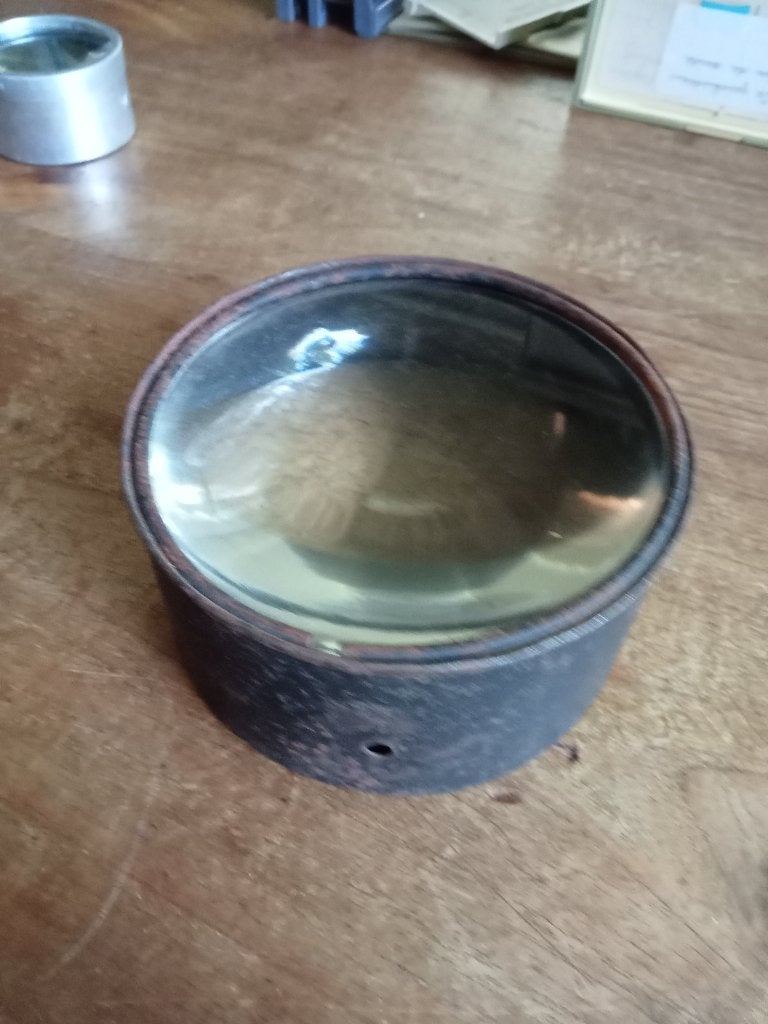 antieke  lens ( Condens lens )  vergrootglas, Verzenden, Gebruikt, Overige typen