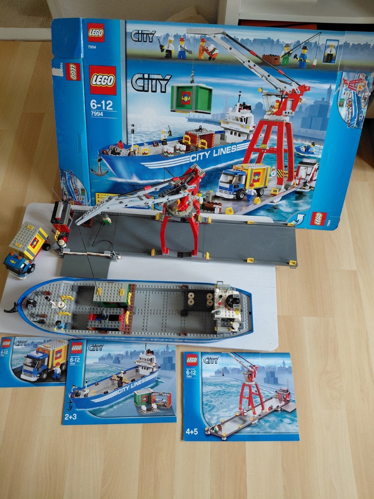 Lego City 7994 Haven met Kraan en Vrachtschip - 99% Compleet, Ophalen, Zo goed als nieuw