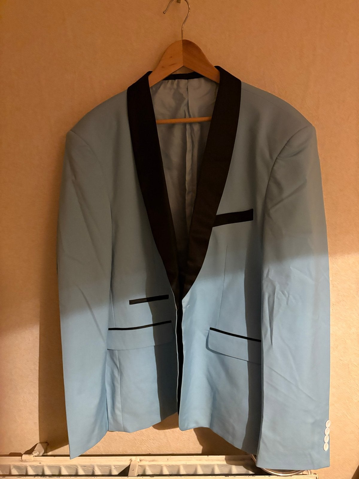 Delorge Blauw Pak XXL - Compleet met Blouse, Stropdas, Jas &, Kleding | Dames, Kostuum of Pak, Maat 46/48 (XL) of groter, Verzenden