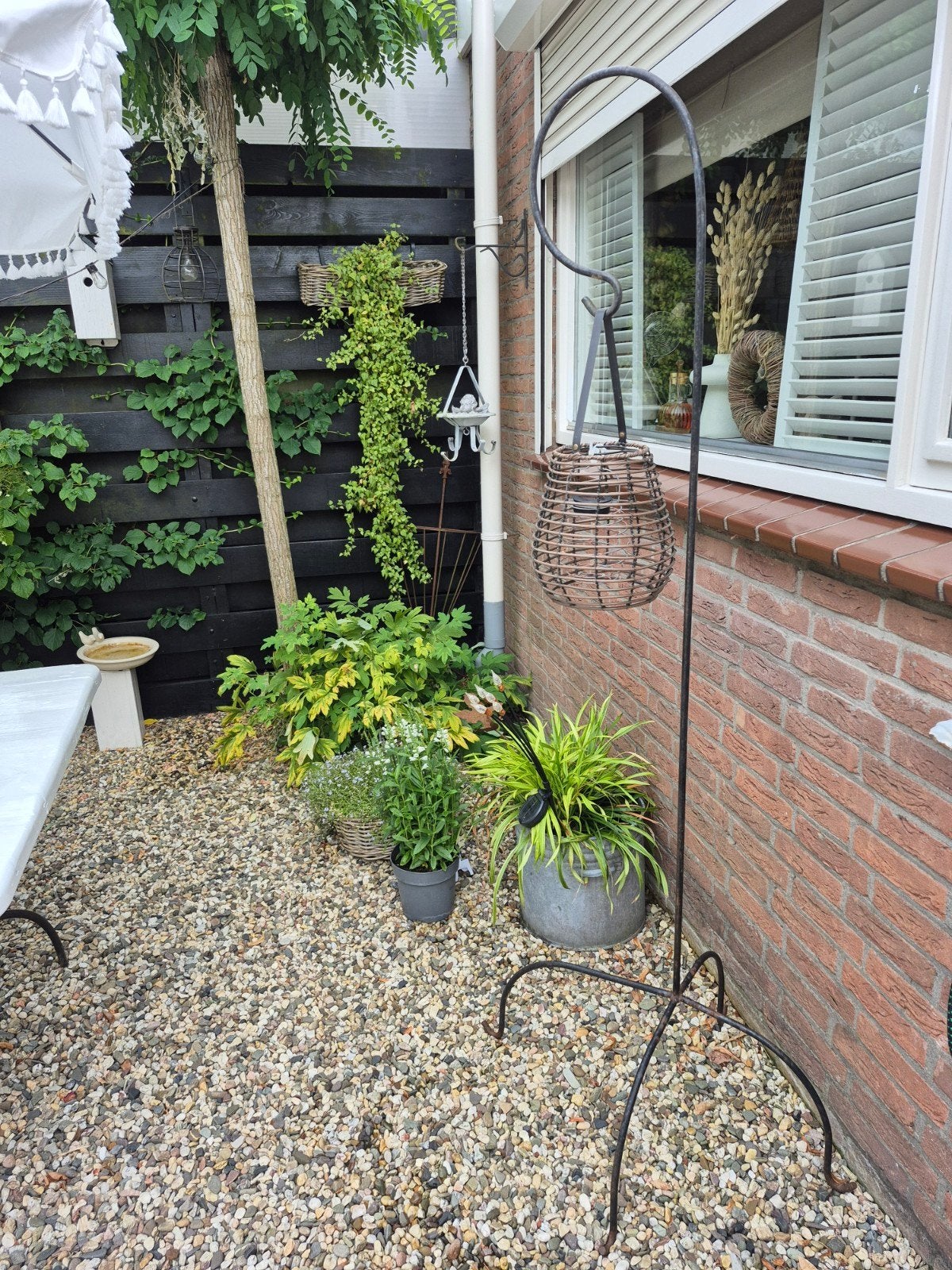 Decoratieve ijzeren plantenstandaard / lantaarnhouder, Ophalen of Verzenden