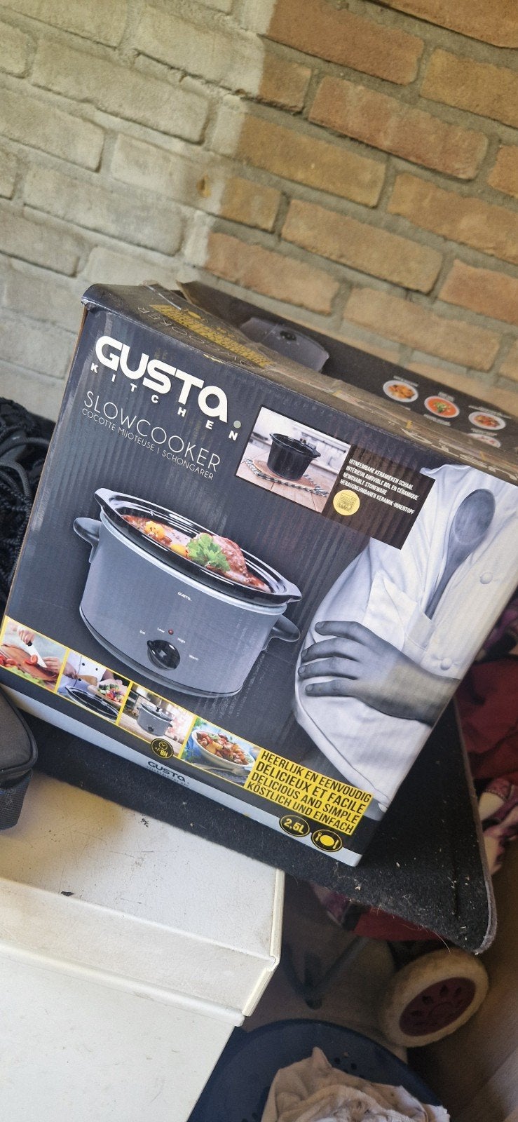Gusta Kitchen Slowcooker 2,5L – Nieuw in doos met bon, Ophalen of Verzenden, Timer, Nieuw