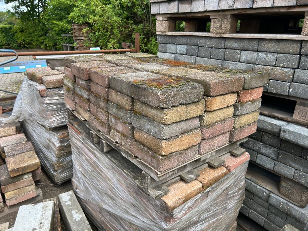 Trommelstenen 20x20, Tuin en Terras, Tegels en Klinkers, Zo goed als nieuw, Klinkers, Beton, 10 m² of meer, Ophalen