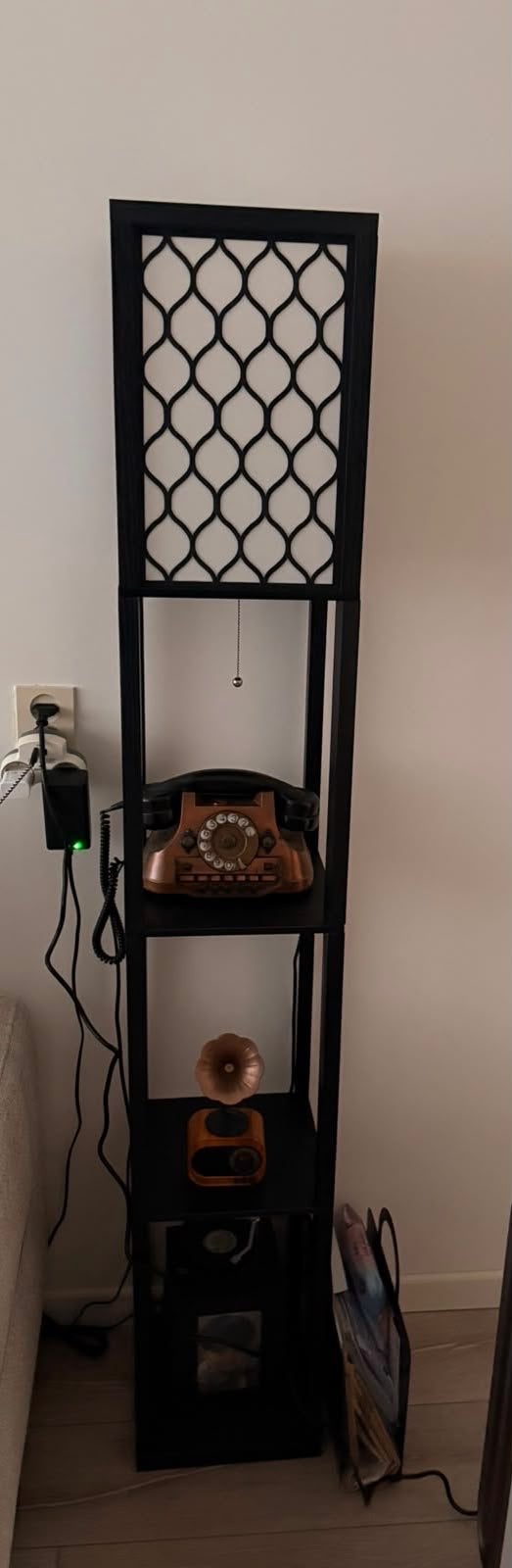 Vloerlamp met trekkoord, 160 cm hoog, Ophalen, Zo goed als nieuw, 150 tot 200 cm