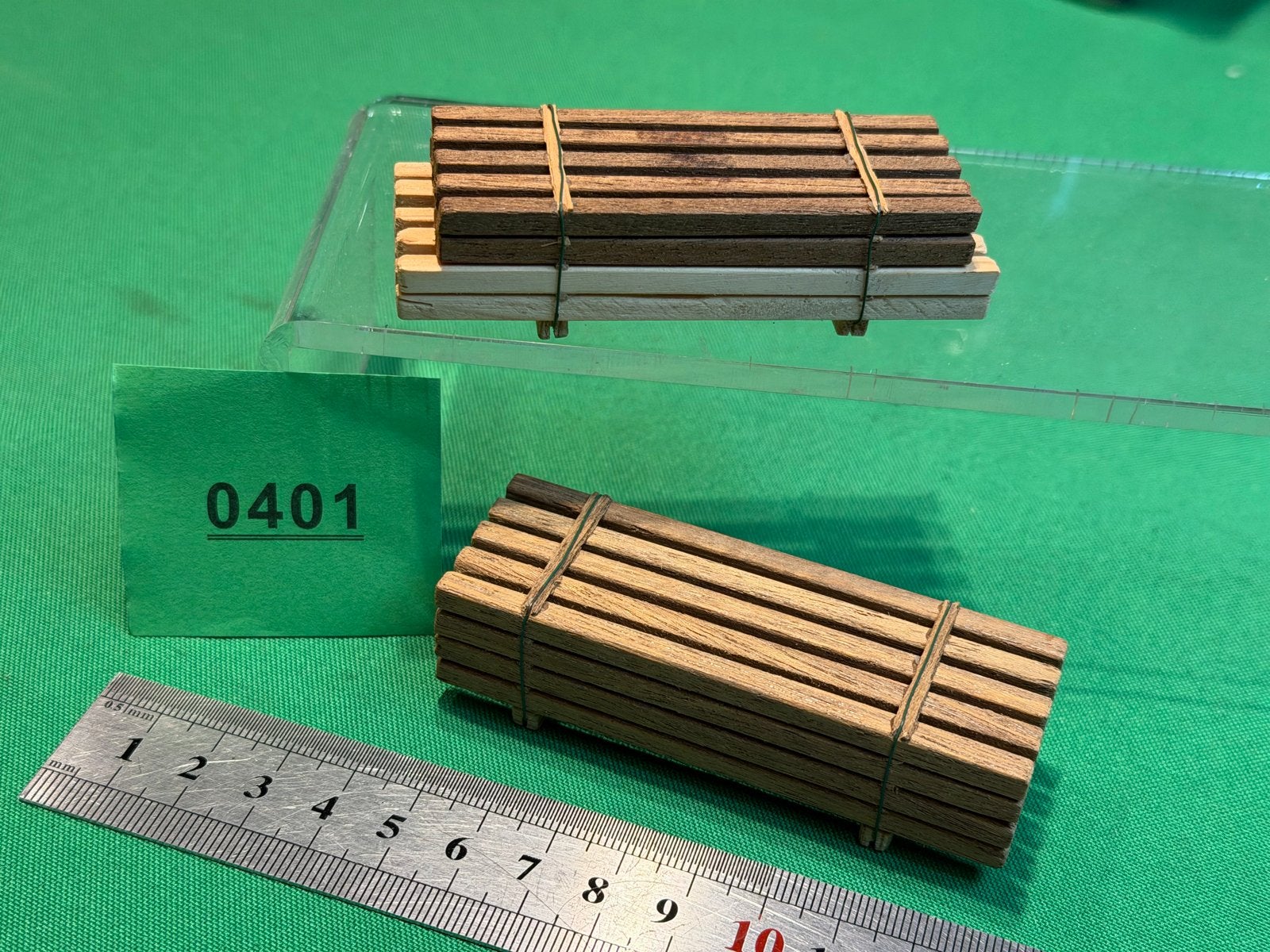 491- wagonlading Houten balken modelbouw H0, Ophalen of Verzenden, Gebruikt, Wagon