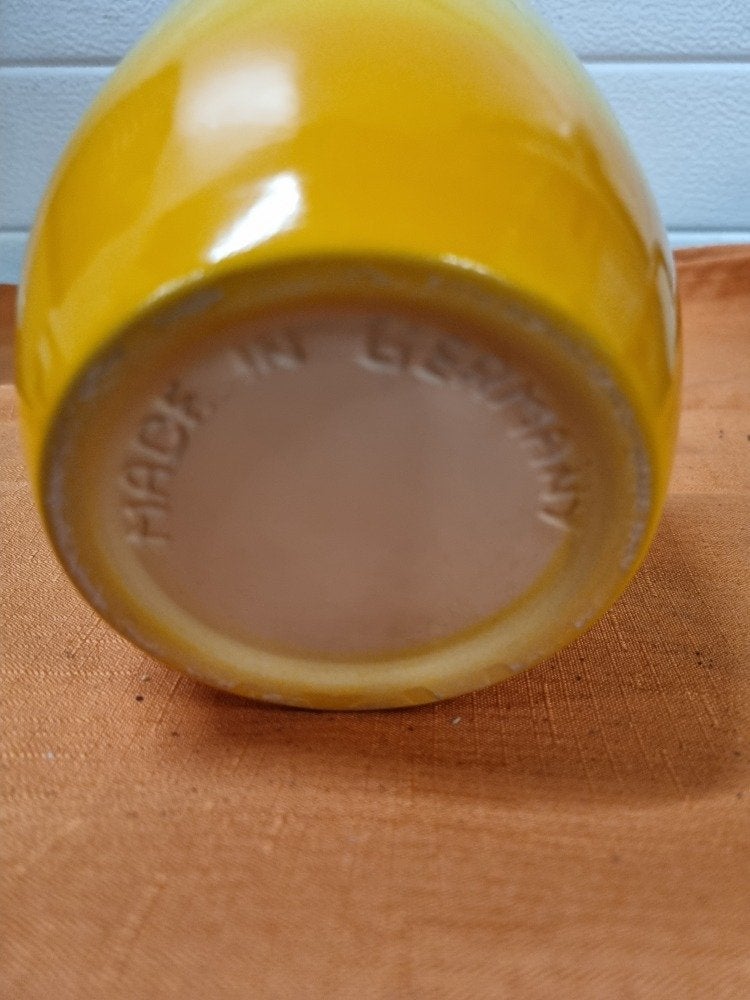 bloempot geel oranje aardewerk, Ophalen of Verzenden, 'T Olde Gre-j, Info@toldegrej.nl, Endepoelstraat 20f Didam