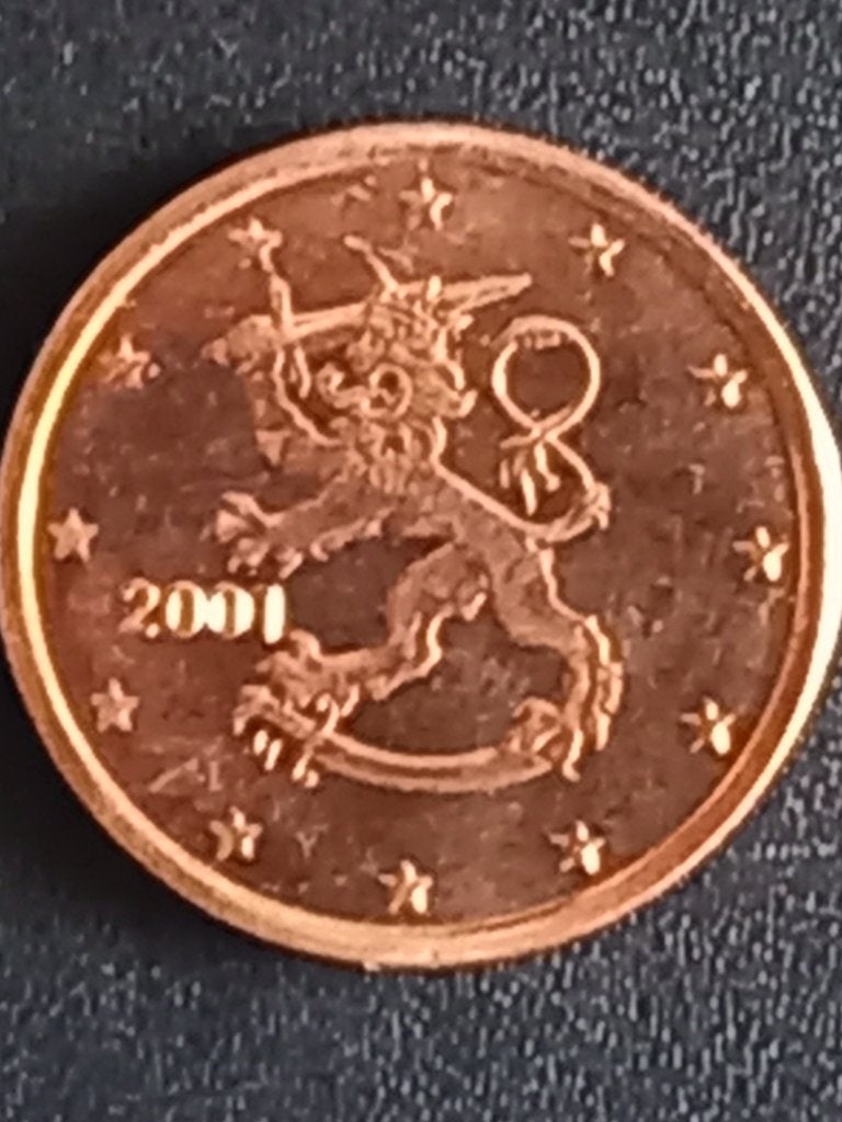 38: 5 Euro cent in nieuwstaat FINLAND 2001, Ophalen of Verzenden, Finland, 5 cent, Losse munt