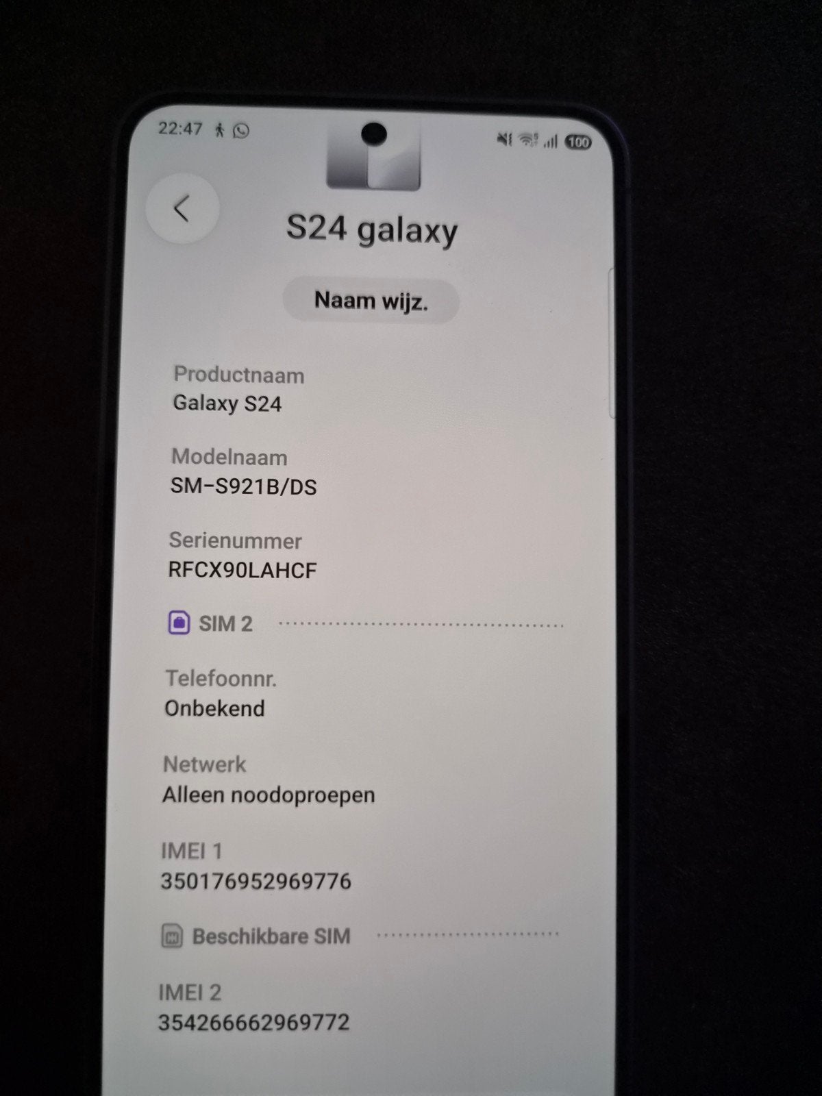 Foto 10 van Samsung Galaxy S24 paars  (2024) - Zo goed als nieuw