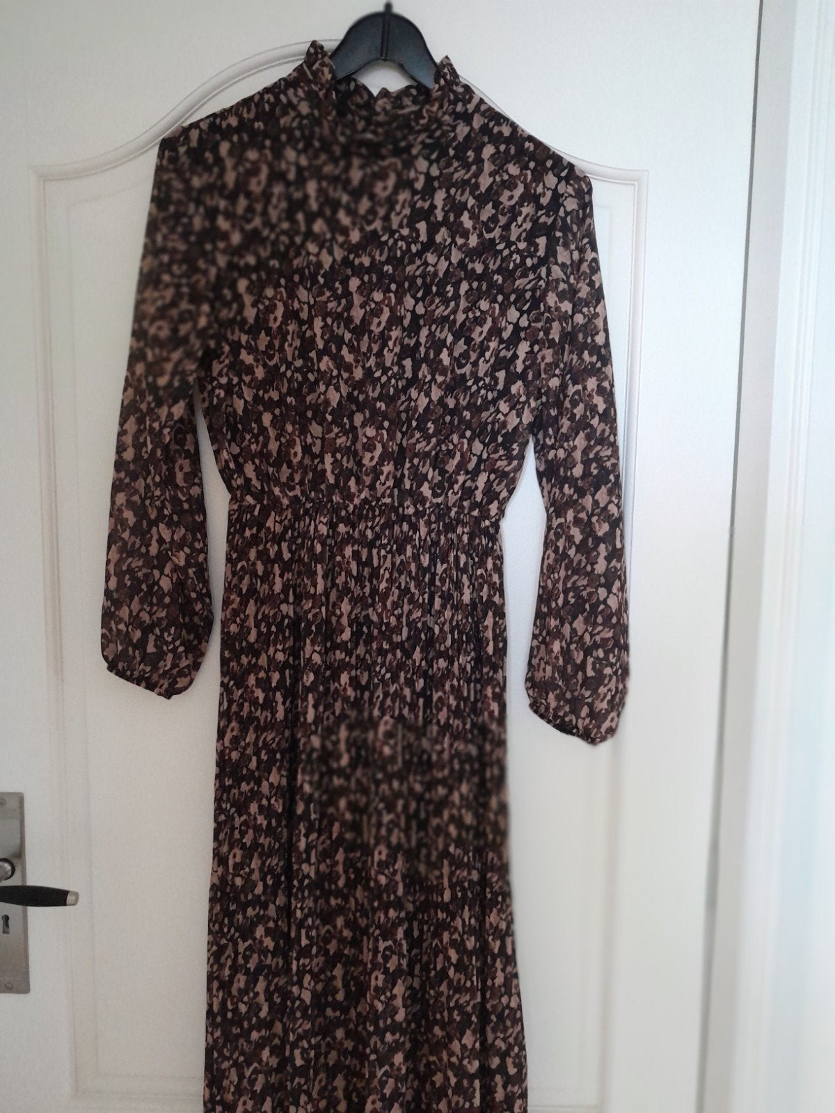 Midi jurk met bloemenprint en lange mouwen, Meerkleurig, Ophalen of Verzenden, Maat 36 (S), Onder de knie