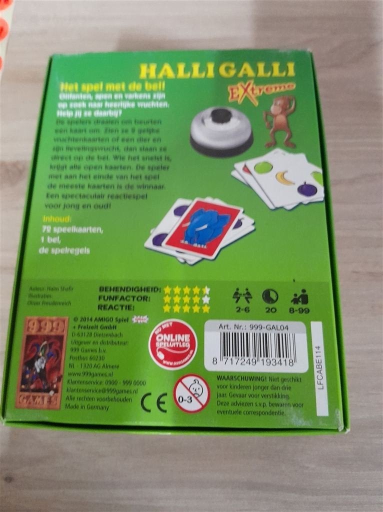 Halli galli extreme - 999 games - s4055, Verzenden, Zo goed als nieuw