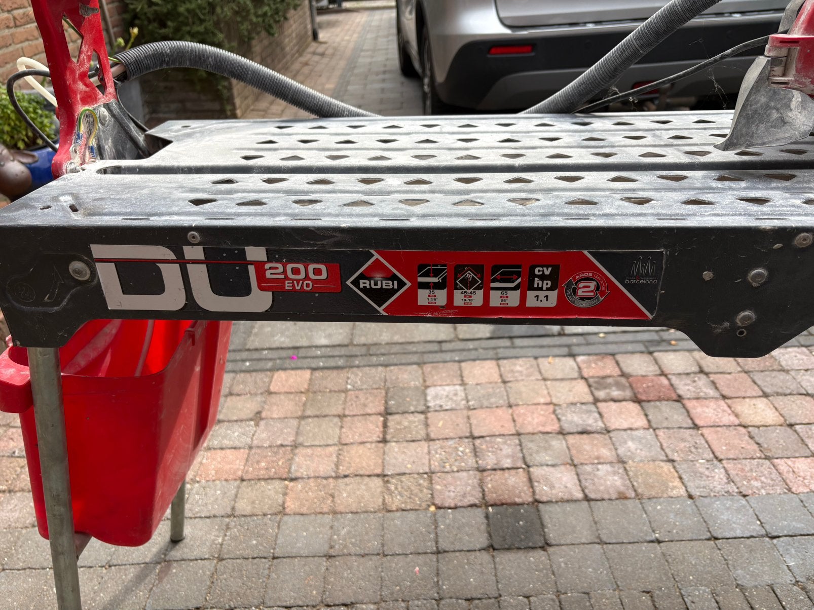 Rubi DU 200 EVO tegelzaag machine, Doe-het-zelf en Verbouw, Gereedschap | Zaagmachines, Ophalen, Minder dan 30 mm, Gebruikt, Overige typen