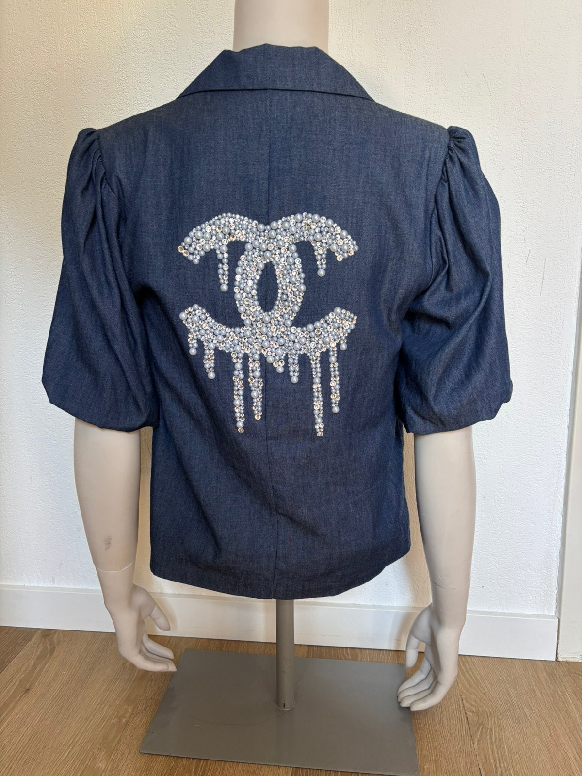 Handmade blazer, Maat 38/40 (M), Blauw, Nieuw, Ophalen of Verzenden