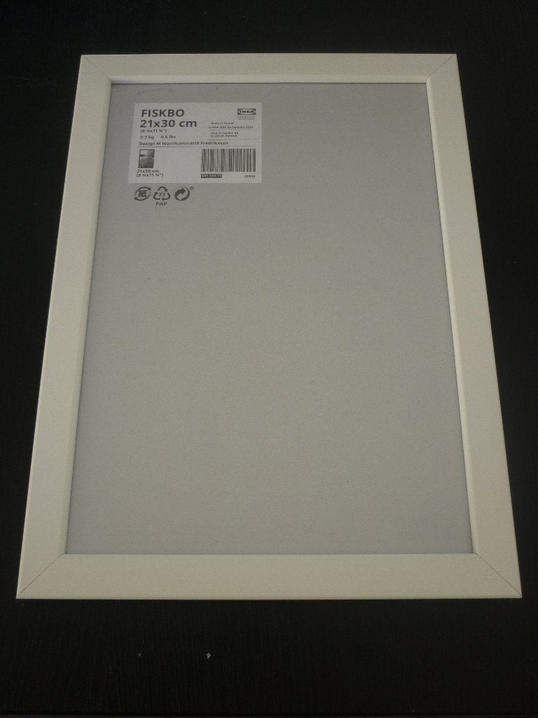 Fiskbo fotolijst wit / fotolijstje A4 / ikea lijst, Ophalen of Verzenden, Zo goed als nieuw, Wit, Standaard fotolijst