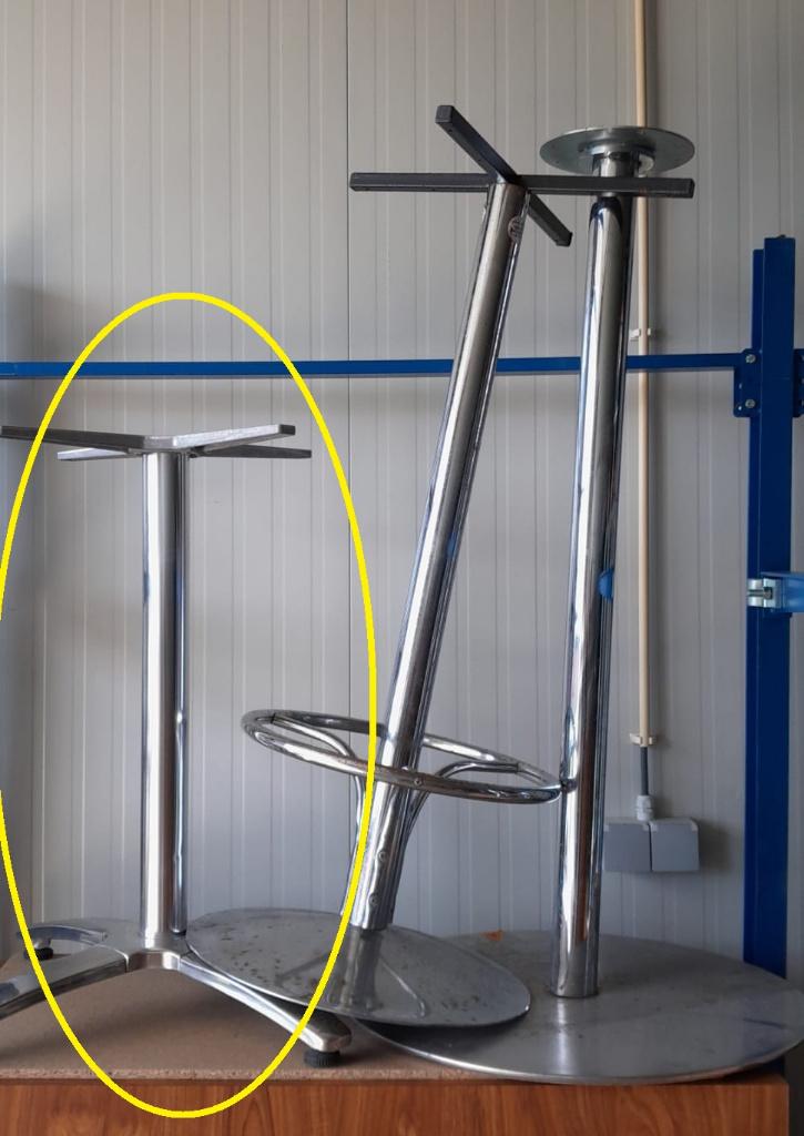 2x onderstel eettafel, restauranttafel, zonder blad, Huis en Inrichting, Tafels | Eettafels, Ophalen, Gebruikt, 50 tot 100 cm