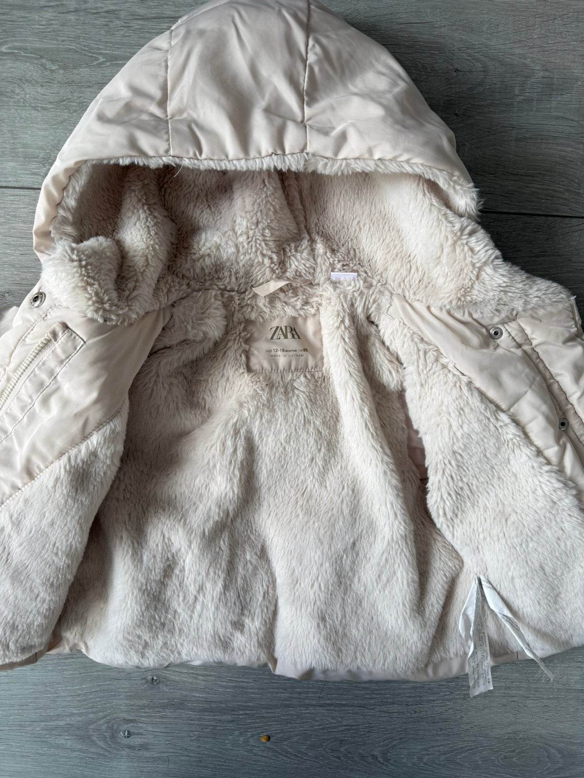 ZARA winterjas / 86 cm, Kinderen en Baby's, Meisje, Ophalen of Verzenden, Zo goed als nieuw, Maat 86