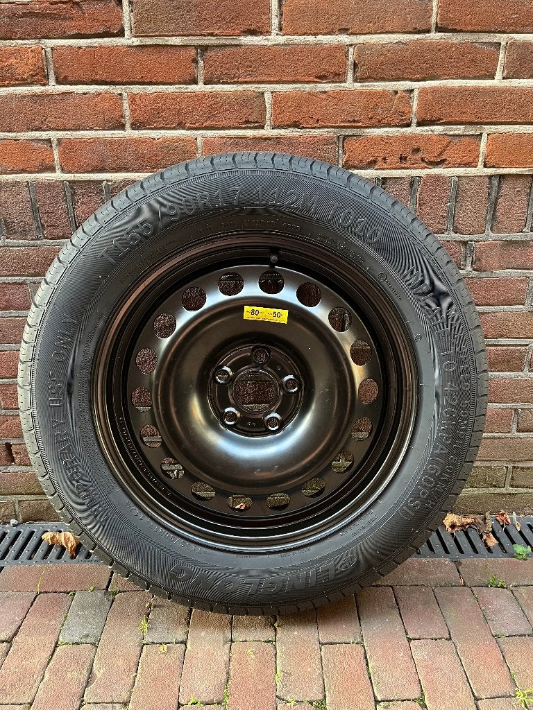 Nieuw reservewiel T155/90R17, geproduceerd week 42 2023, Ophalen, Nieuw