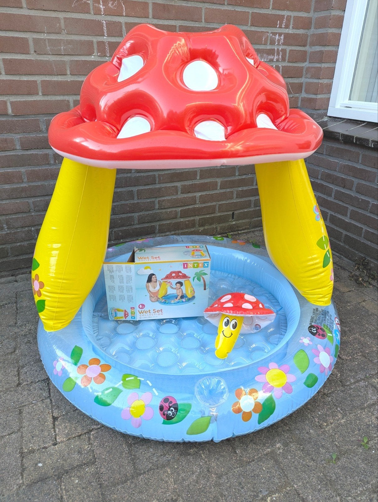 Intex opblaaszwembadje paddenstoel voor baby's & peuters, Ophalen, Gebruikt, Minder dan 80 cm, Opblaaszwembad