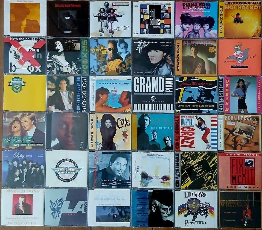 Partij van meer dan 100 CD Maxisingle's uit de jaren 80, Cd's en Dvd's, Verzenden, Zo goed als nieuw, Pop