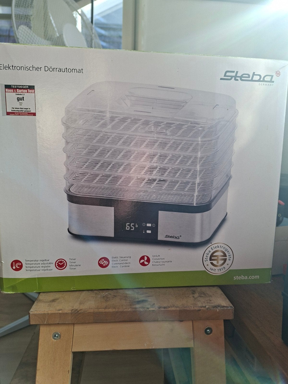 Steba ED 5 elektronische droogautomaat /voedseldroger, Ophalen, Kunststof, Overige merken, Overige typen