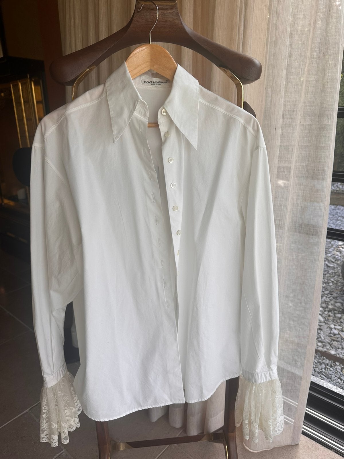 Dolce & Gabbana FW93 Siciliaanse Collectie Blouse, Ophalen of Verzenden, Gedragen, Maat 38/40 (M), Wit