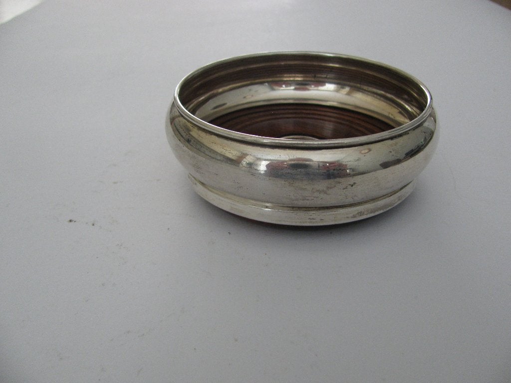 zilveren flessenonderzetter wijn of champagne   birmingham, Antiek en Kunst, Ophalen of Verzenden, Zilver