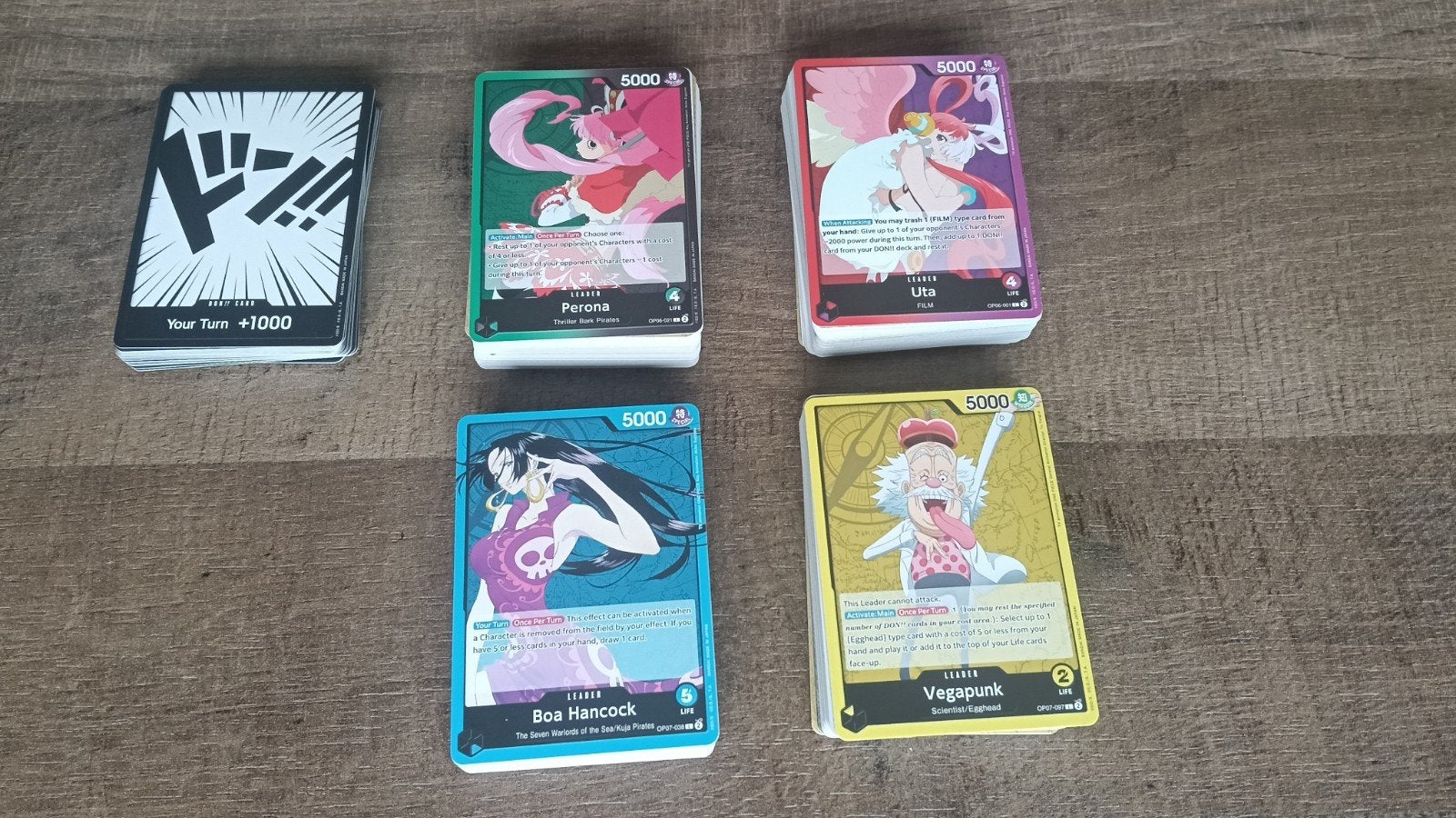 4 One Piece TCG Homebrew Decks + Don!! kaarten, Ophalen of Verzenden, Speeldeck, Foil