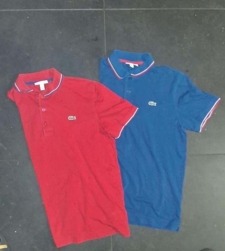 Lacoste Polo 2er Set - Rood & Blauw M, Lacoste, Zo goed als nieuw, Rood, Halswijdte 39/40 (M)