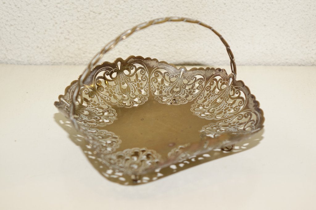 antiek zilver (verzilverd) bonbon schaaltje, Verzenden, Zilver