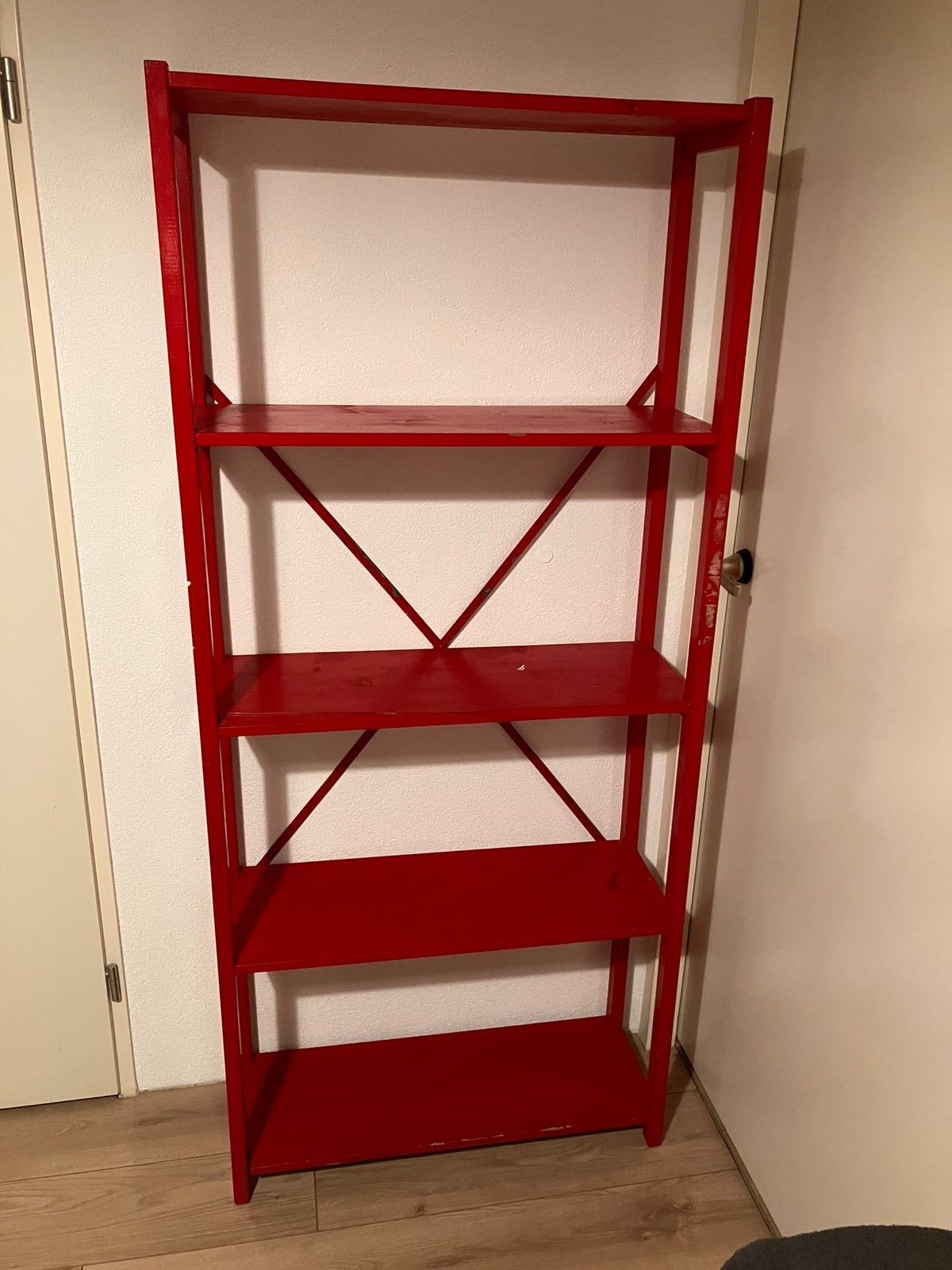 Stevige houten stellingkast BxDxH = 79x29,5x179 cm, Ophalen, Gebruikt