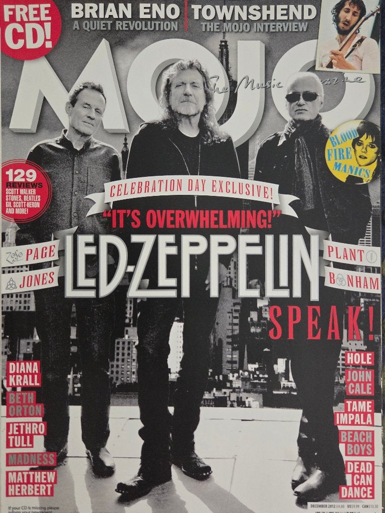MOJO 12-2012 Led Zeppelin Eno Townshend MSP Dead Can Dance, Boeken, Ophalen of Verzenden, Zo goed als nieuw, Muziek, Film of Tv