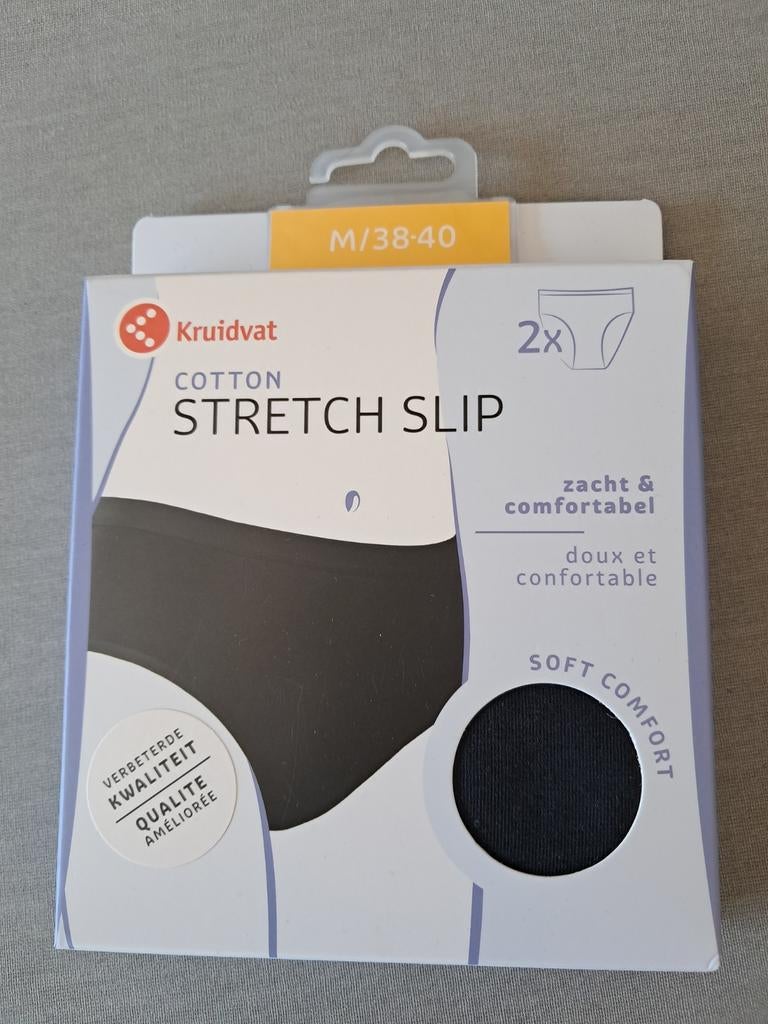 Kruidvat Cotton Stretch Slip Dames Maat M Nieuw, Kruidvat, Ophalen of Verzenden, Zwart, Slip