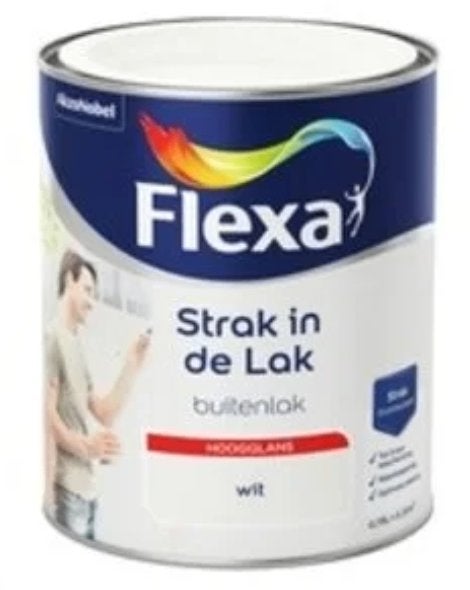 Cetabever Buitenbeits 750 ml, Flexa strak buitenlak 465ml, Ophalen, Nieuw, Wit, Verf