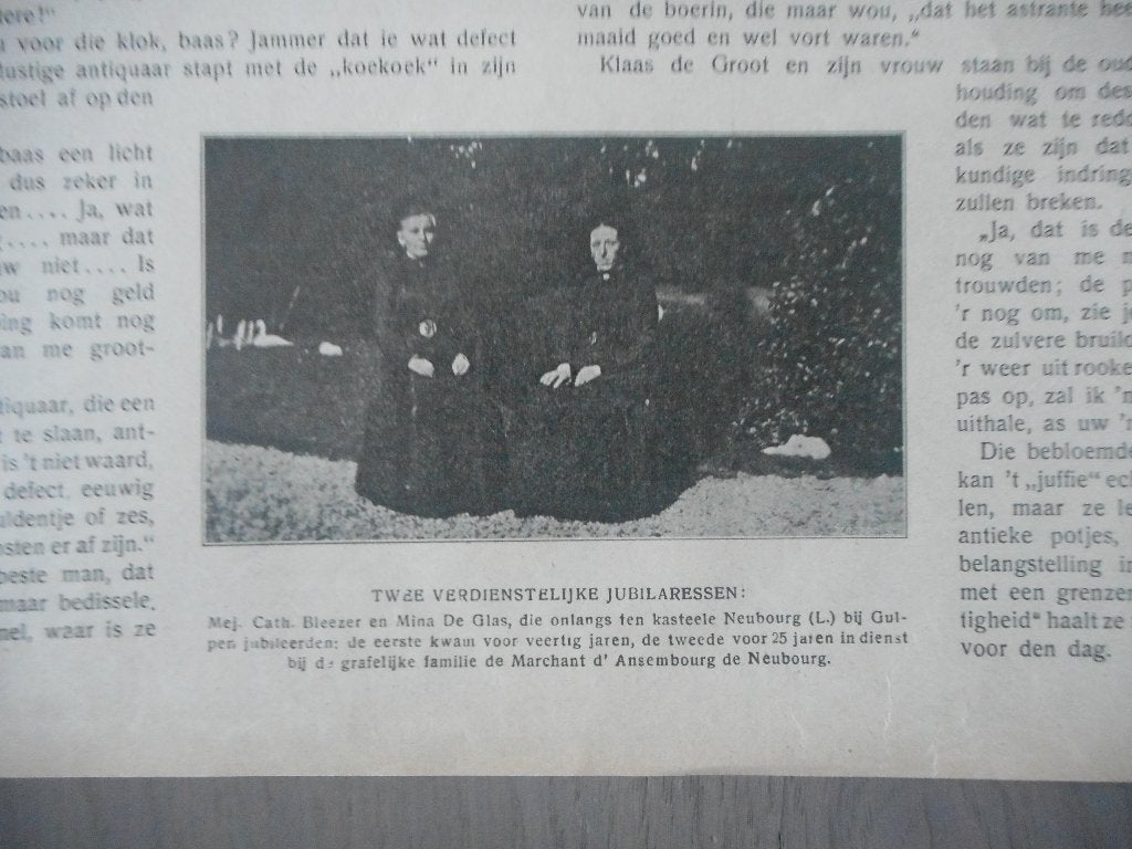 Gulpen. Neubourg. Marchant. 2 Dames jubileum. 1911., Ophalen of Verzenden, Voor 1920, Nederland, Knipsel(s)