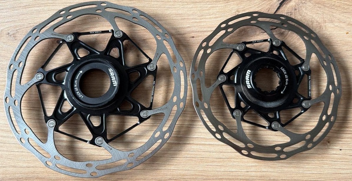 SRAM Centerline X remschijven (160mm en 140mm), Remmen, Gebruikt, Ophalen of Verzenden, Aluminium