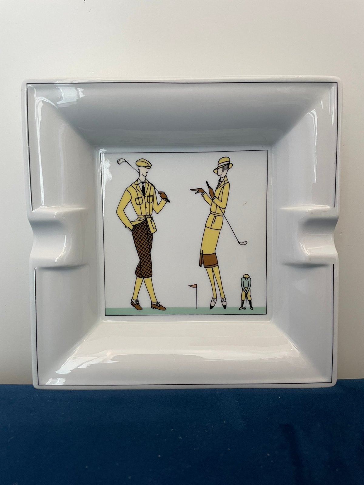 Jacques Lobjoy Art Deco asbak - Porcelaine d’Auteill (Golf), Antiek en Kunst, Ophalen of Verzenden