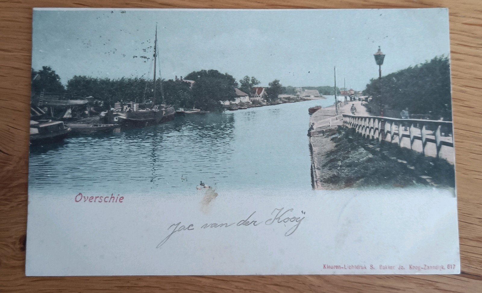 Ansichtkaart Rotterdam Overschie (1902), Ophalen of Verzenden, Voor 1920, Gelopen, Zuid-Holland