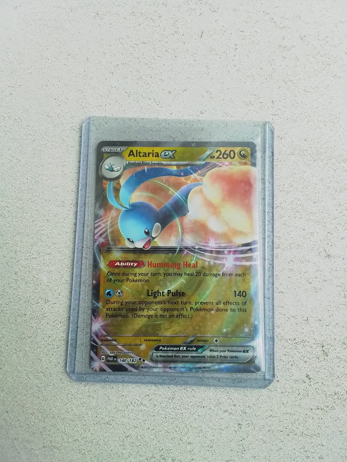 Altaria ex 140/182 Paradox Rift Pokémon Kaart - Perfecte Co, Ophalen of Verzenden, Zo goed als nieuw, Losse kaart
