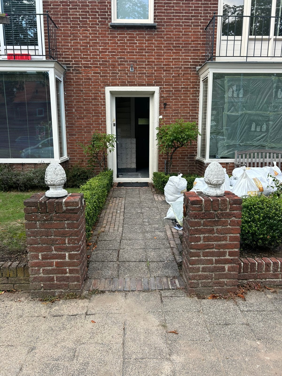 Dennenappel ornament 2x, Ophalen, Gebruikt, Beton, Overige typen