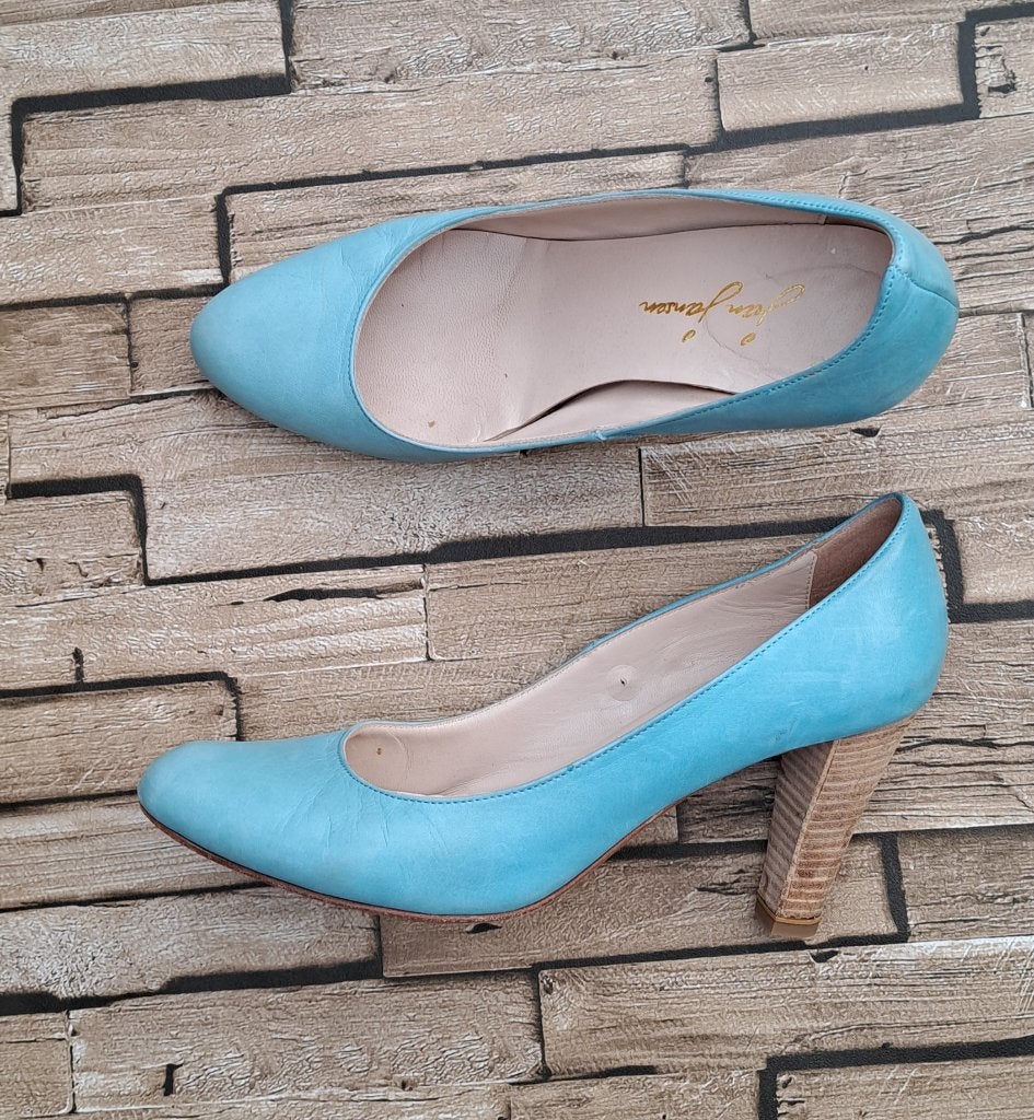 JAN JANSEN - gave lederen pumps, maat 40, Pumps, Jan Jansen, X, Gedragen