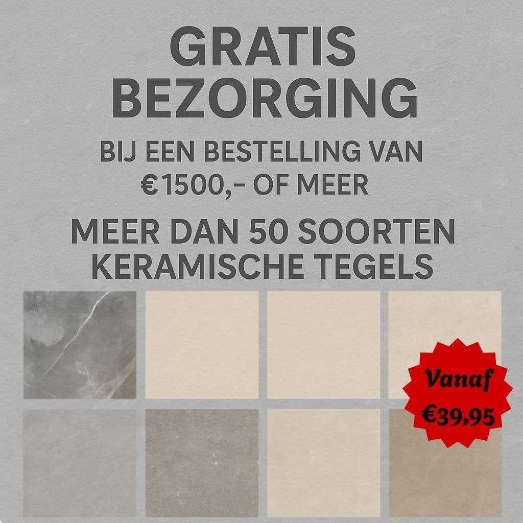 Keramische Tegels, Meer dan 50 soorten!, Tuin en Terras, Ophalen, Keramiek, Info@reijmer-sierbestrating.nl, Nieuw