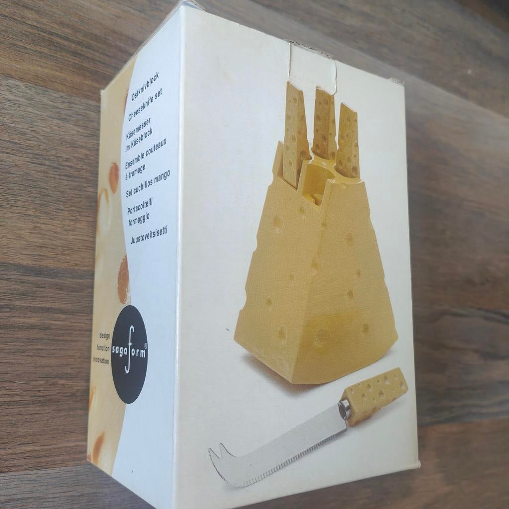Kaasmessenset in kaasblok, Huis en Inrichting, Keuken | Keukenbenodigdheden, Ophalen of Verzenden, Zo goed als nieuw