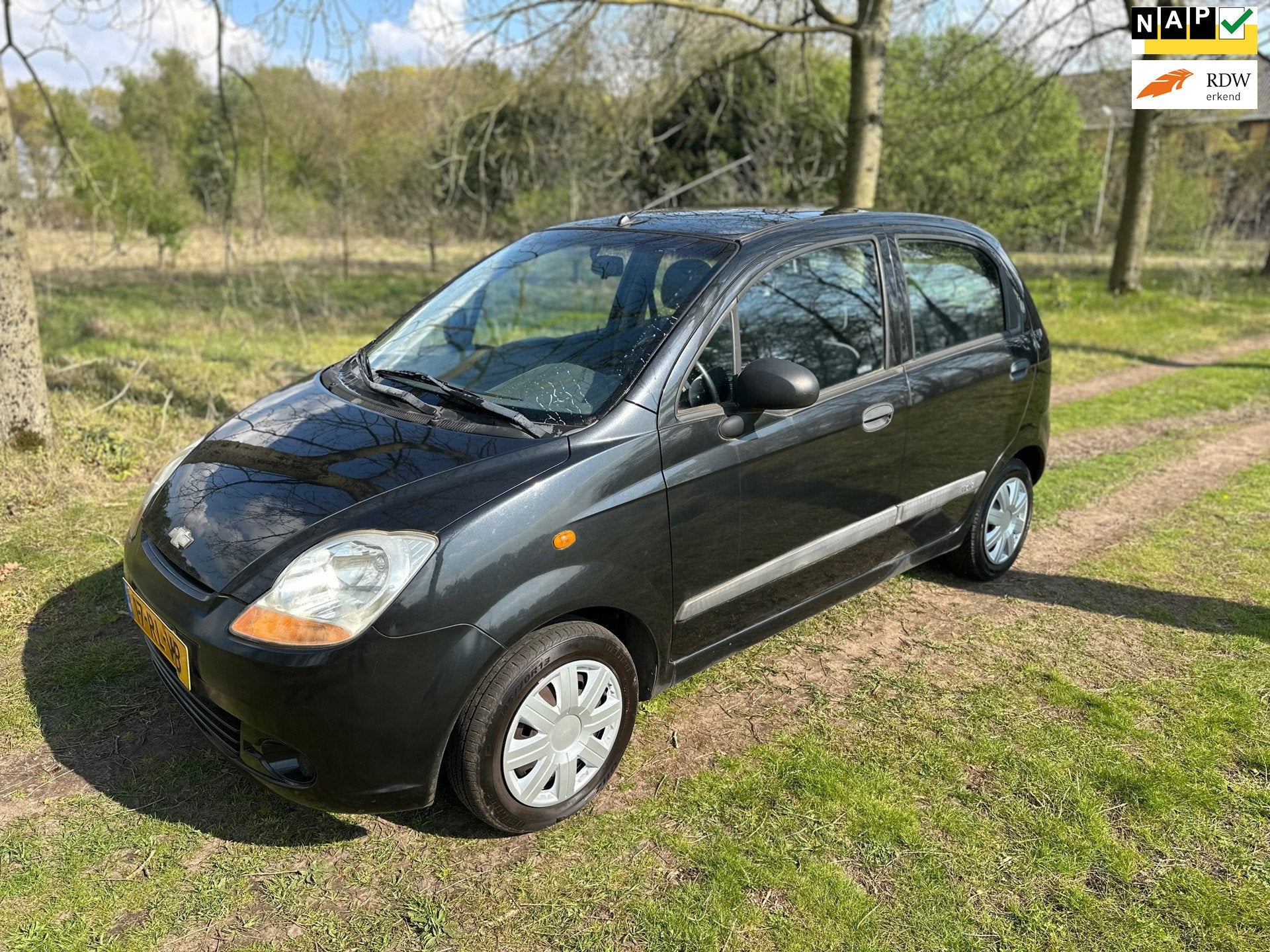 Chevrolet Matiz 1.0 Style APK 24-04-2027, Auto's, Voorwielaandrijving, 400 kg, Zwart, Origineel Nederlands