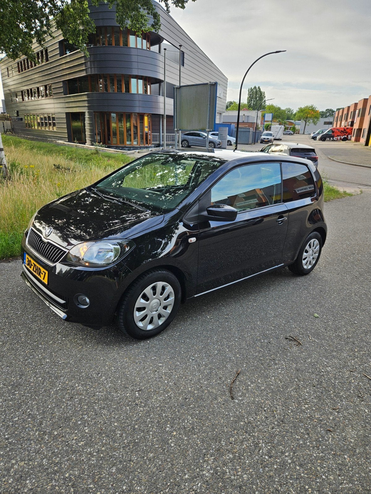 Skoda Citigo 1.0 T 44KW 2012 Zwart, Auto's, Voorwielaandrijving, 840 kg, 4 stoelen, Zwart