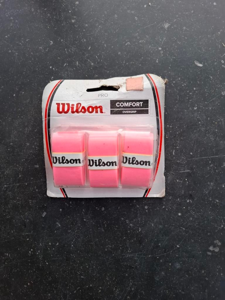 3x Roze Wilson Comfort Overgrip, Sport en Fitness, Tennis, Ophalen of Verzenden, Nieuw, Grip of Snaar, Wilson