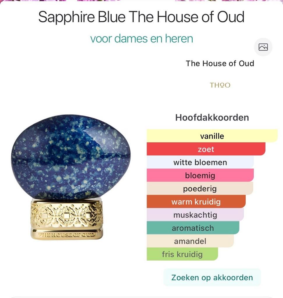The House of Oud Sapphire Blue Parfum - Nieuw in doos, Sieraden, Tassen en Uiterlijk, Uiterlijk | Parfum, Ophalen of Verzenden