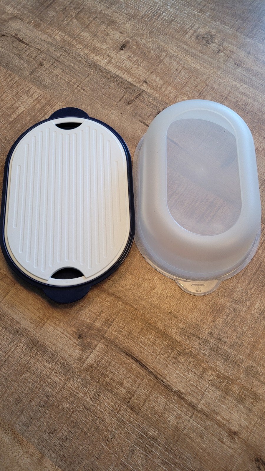 Tupperware voor bv brood met snijplank en dekse brooddoosl, Bewaardoos, Blauw, Nieuw, Ophalen of Verzenden